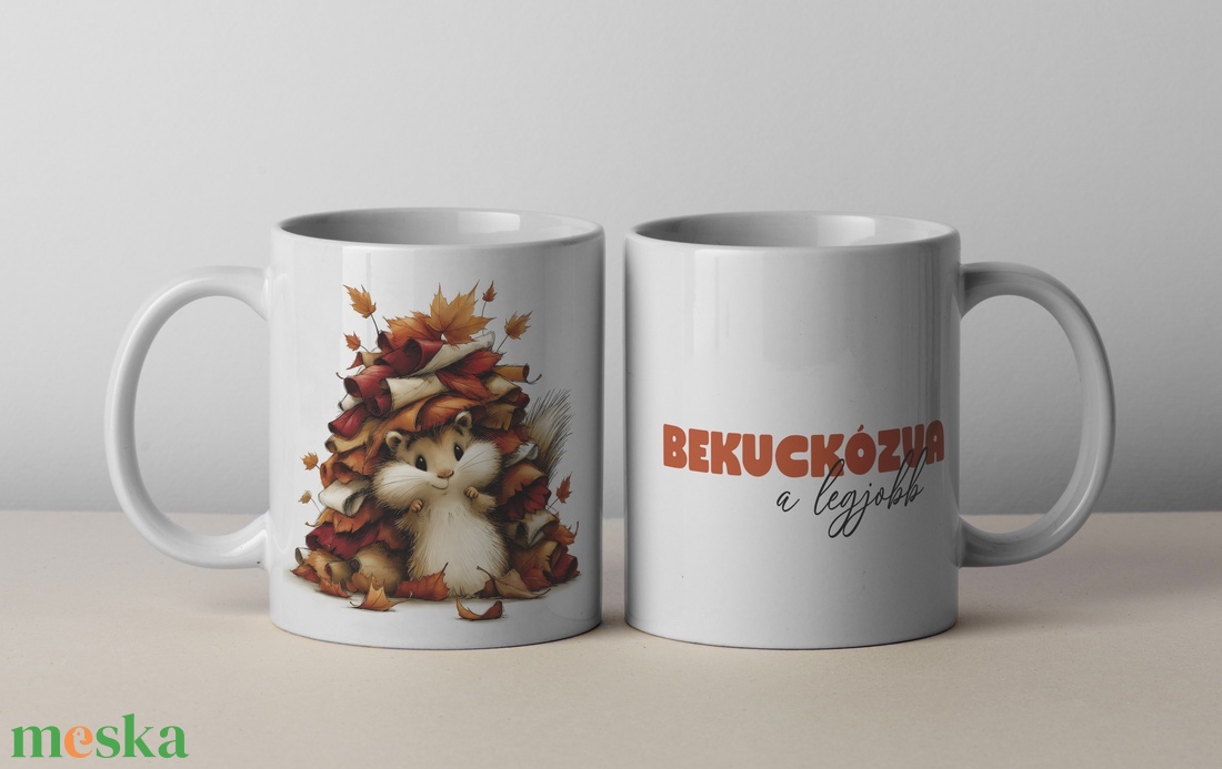 Bögre őszi grafikával - otthon & életmód - konyhafelszerelés, tálalás - tálalás - bögre & csésze - Meska.hu