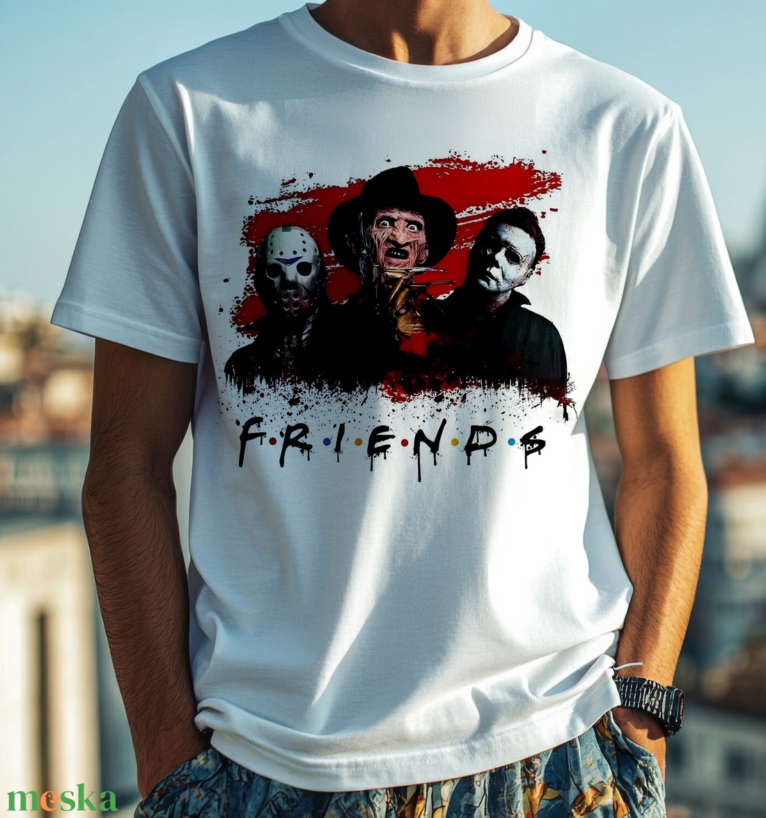 Friends halloween póló  - otthon & életmód - dekoráció - halloween - halloweeni jelmez és kiegészítők - Meska.hu