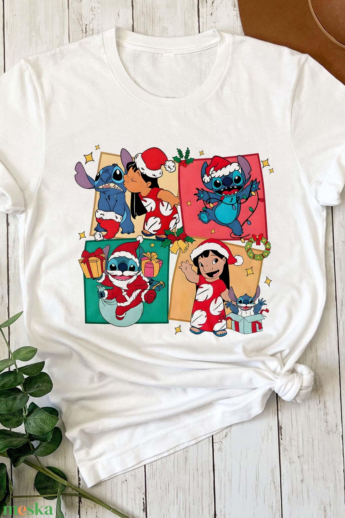 Karácsonyi póló - Stitch rajongóknak - karácsony - karácsonyi ruházat - karácsonyi póló & pulcsi - Meska.hu