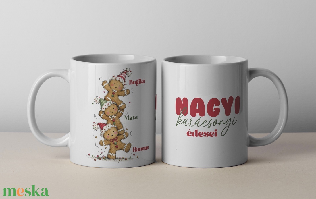 Karácsonyi mézis bögre - otthon & életmód - konyhafelszerelés, tálalás - tálalás - bögre & csésze - Meska.hu