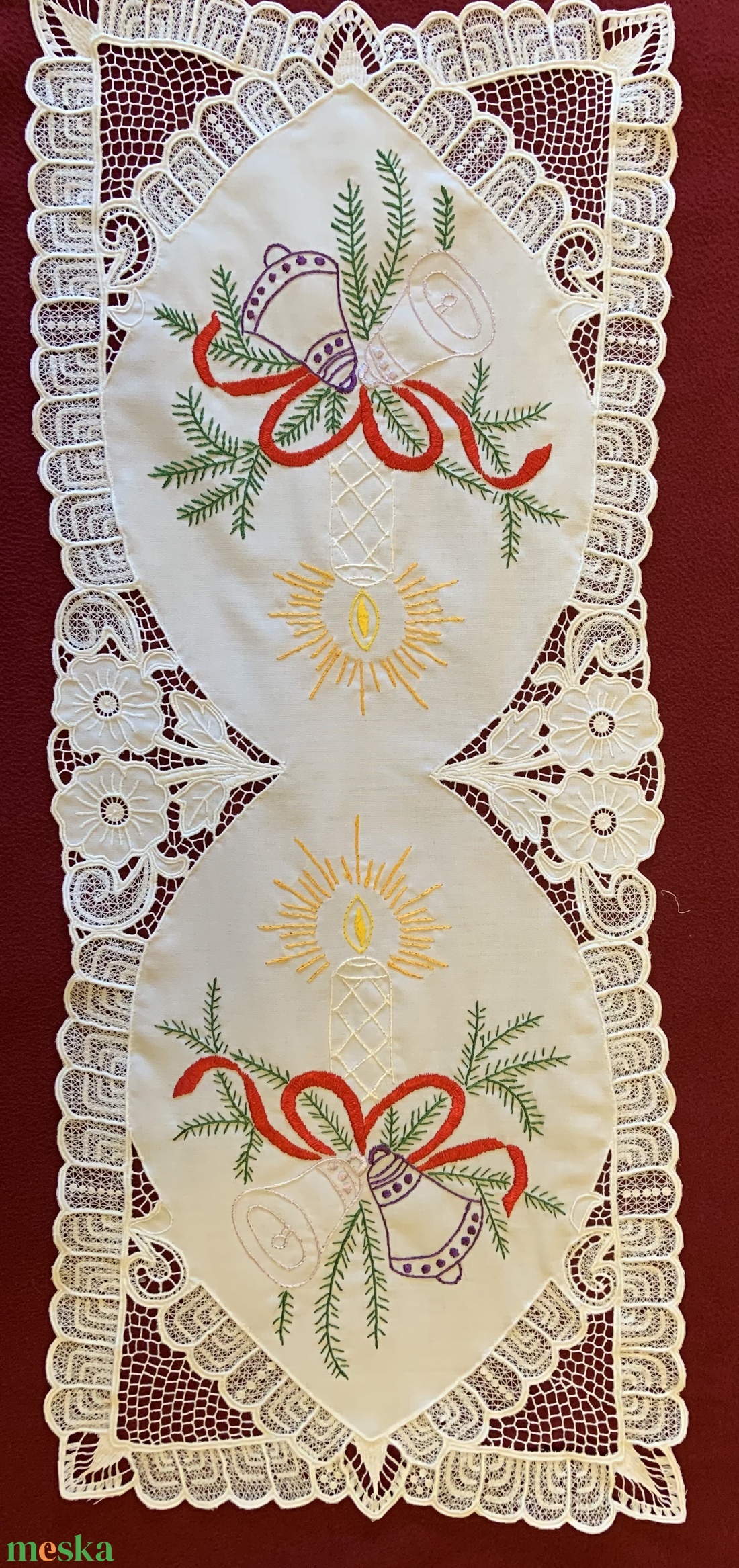 adventi terítő - karácsony - adventi díszek - adventi asztaldísz - Meska.hu