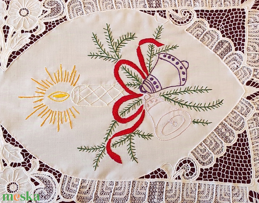 adventi terítő - karácsony - adventi díszek - adventi asztaldísz - Meska.hu
