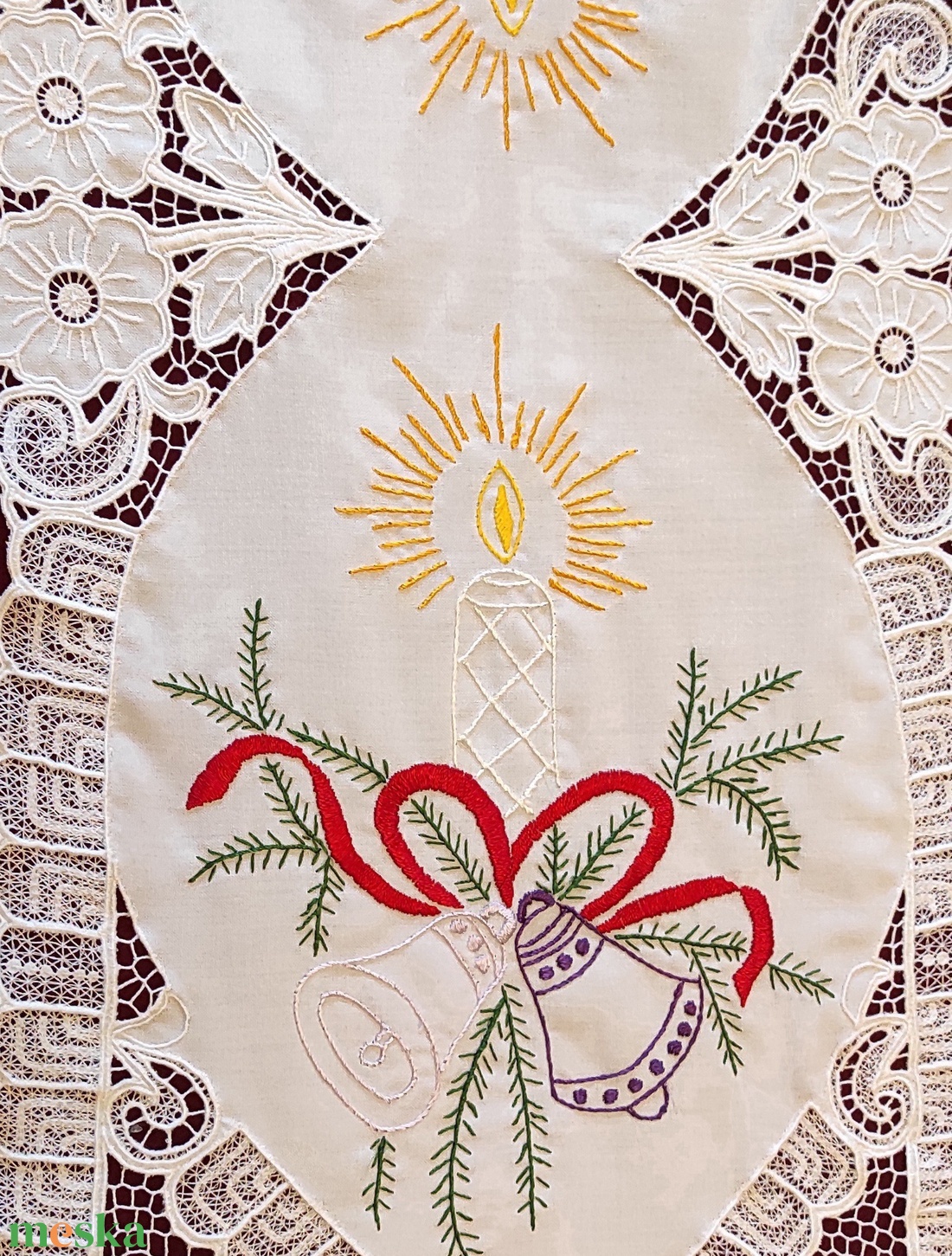 adventi terítő - karácsony - adventi díszek - adventi asztaldísz - Meska.hu