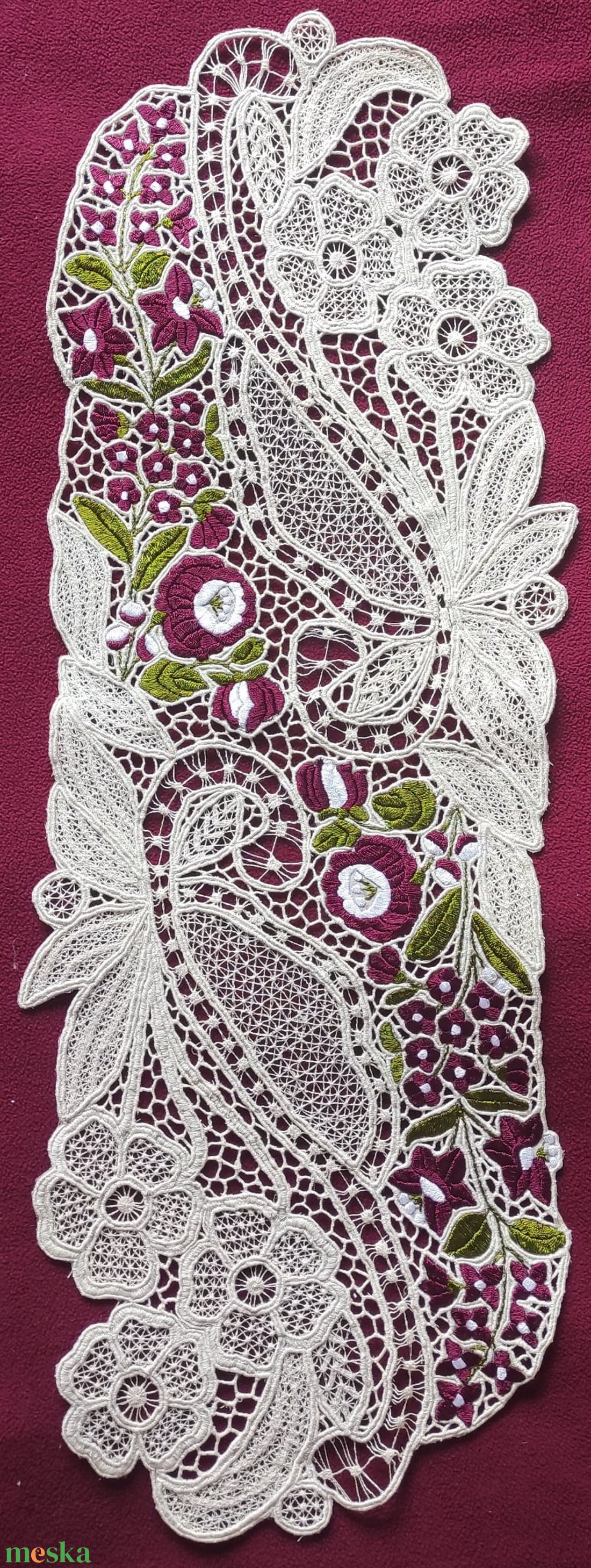 Riselt futó - otthon & életmód - lakástextil - abrosz, terítő - asztalfutó - Meska.hu