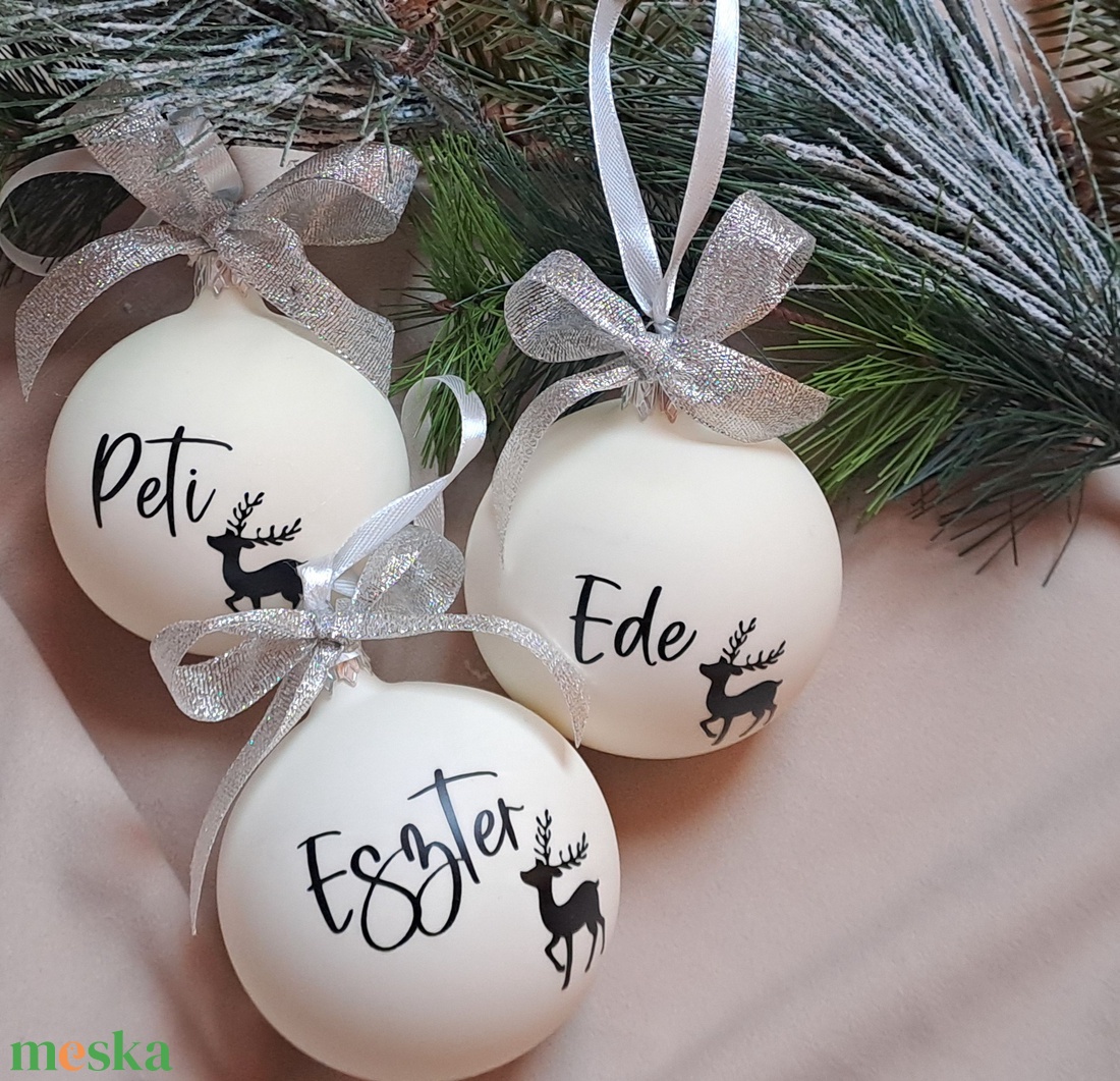 Karácsonyi gömb (szarvas) - karácsony - karácsonyi lakásdekoráció - karácsonyfadíszek - Meska.hu