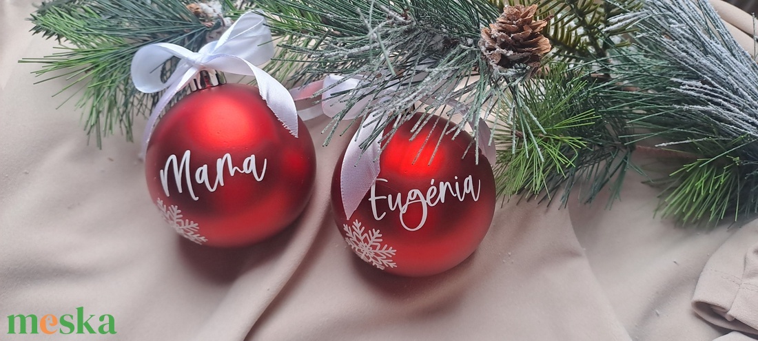 Karácsonyi gömb (hópihe) - karácsony - karácsonyi lakásdekoráció - karácsonyfadíszek - Meska.hu