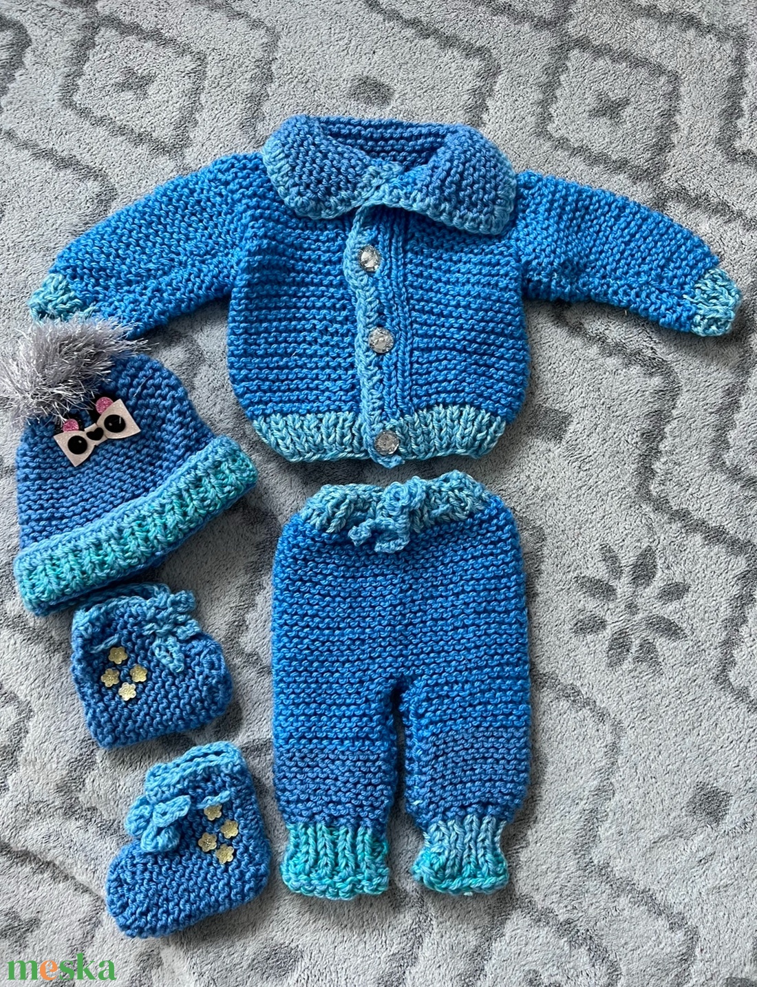 Kötött babaruha szett -  - Meska.hu