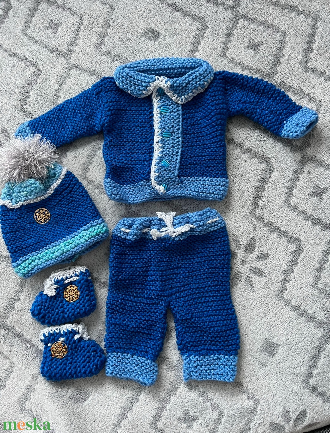 Kötött babaruha szett -  - Meska.hu
