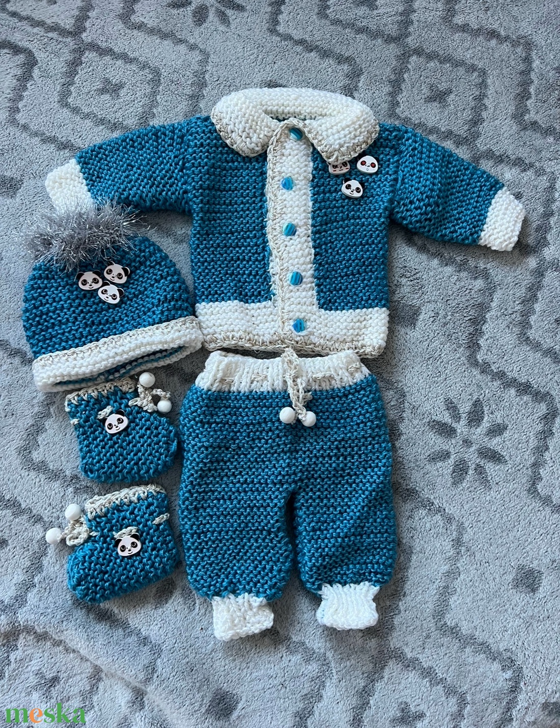 Kötött babaruha szett -  - Meska.hu