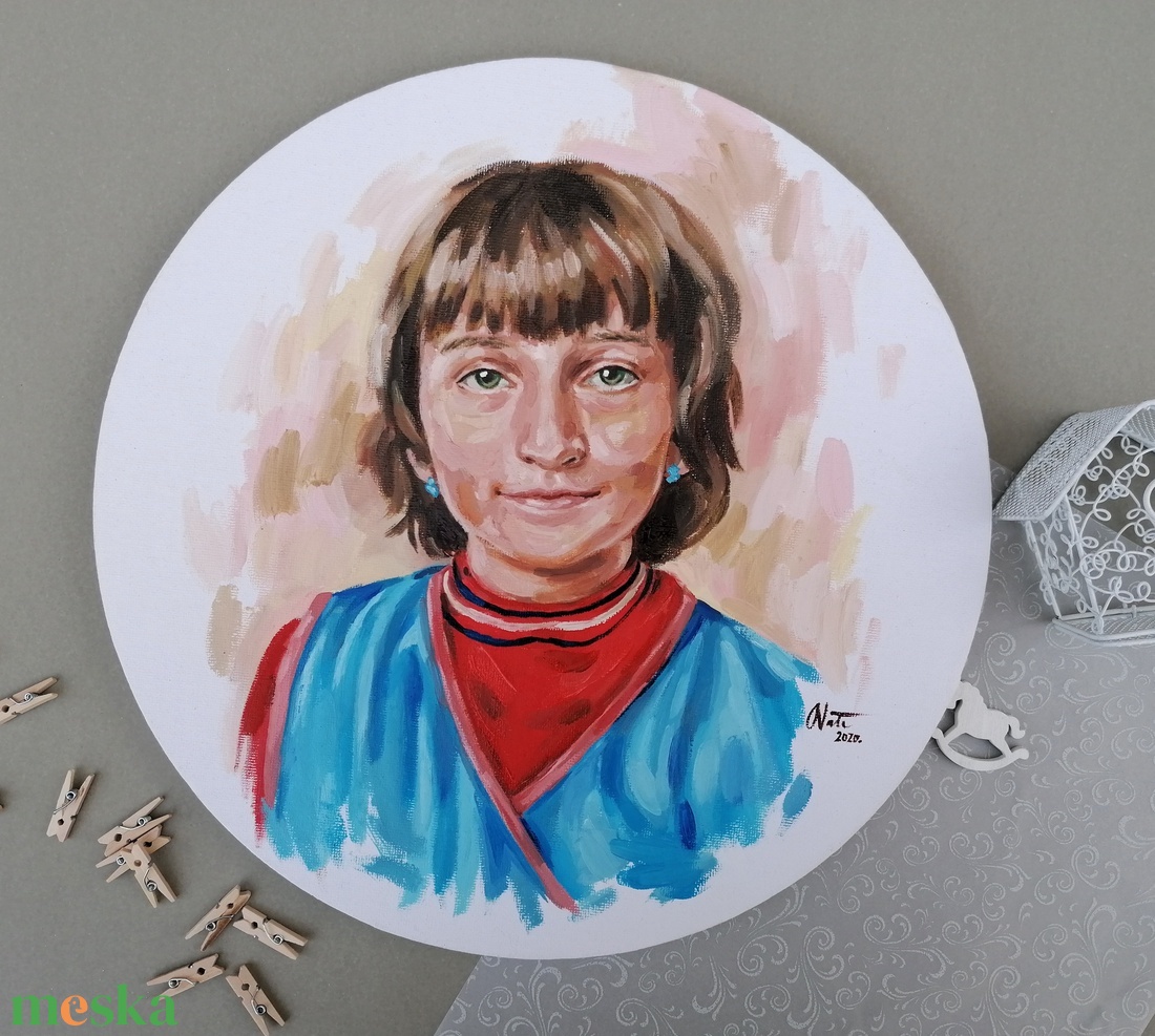 Portré kör vászonra - művészet - portré & karikatúra - portré - Meska.hu Portré kör vászonra - művészet - portré & karikatúra - portré - Meska.hu