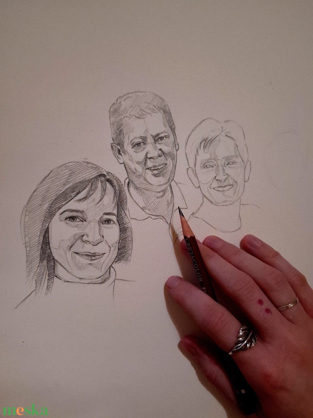 Könnyed grafitportré A5-ös méretben - művészet - grafika & illusztráció - ceruzarajz - Meska.hu