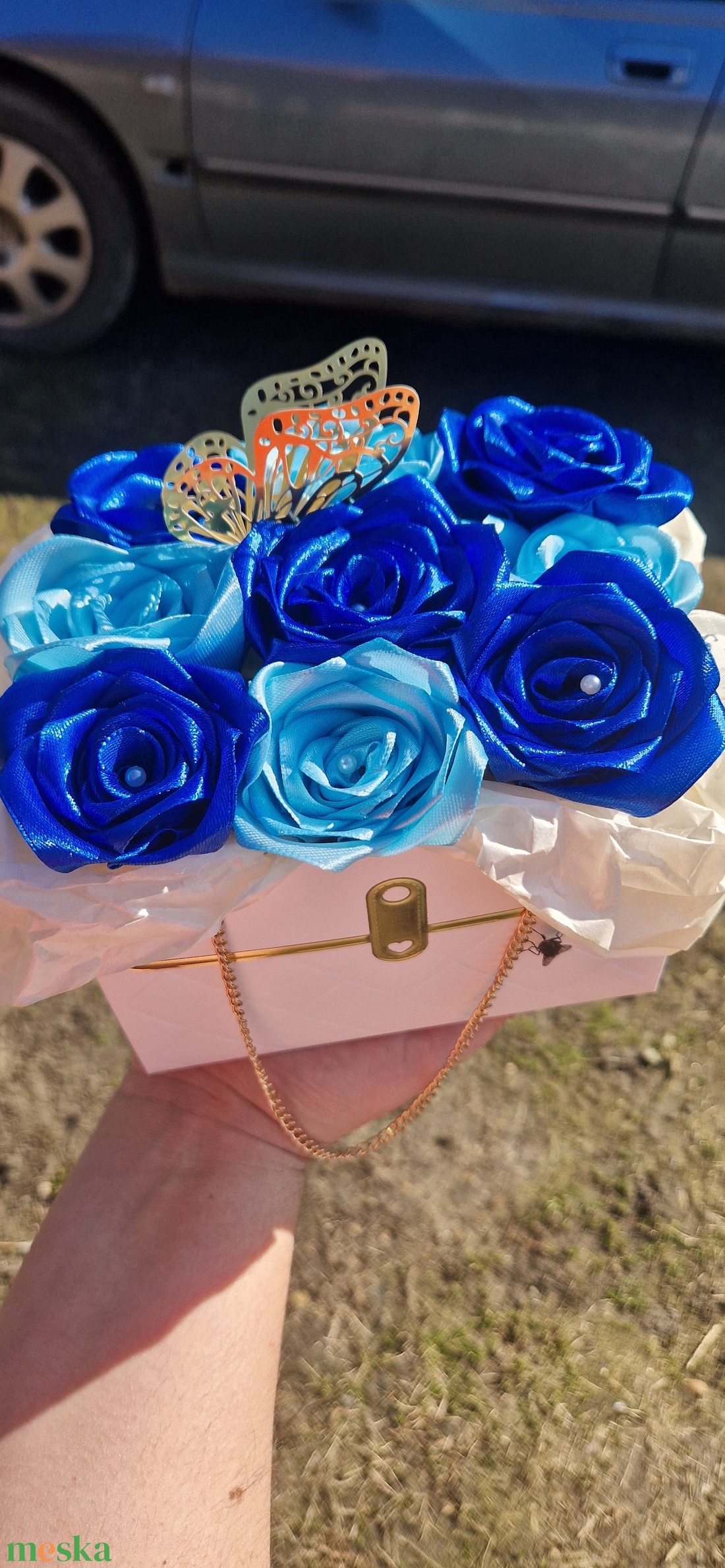 Rózsa box - otthon & életmód - virágdekoráció - virágok - virágbox - Meska.hu