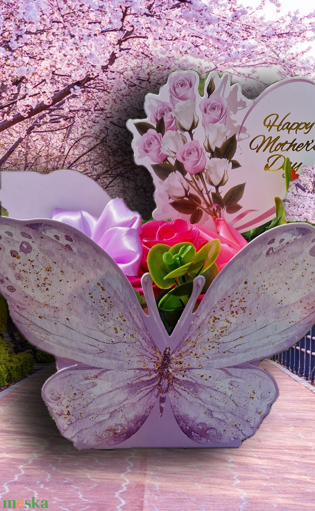 Anyák napi virágbox  - otthon & életmód - virágdekoráció - virágok - virágbox - Meska.hu