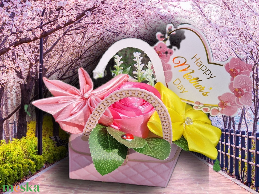 Anyák napi mini virágbox - otthon & életmód - virágdekoráció - virágok - virágbox - Meska.hu