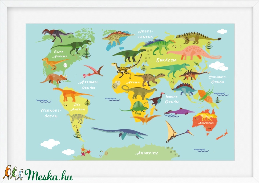 Dinószaurusz világtérkép világatlasz KERETTEL, Trendy dinós babaszoba falidekor, Szülinapi földgömb poszter T-Rex hüllők - - Meska.hu Dinószaurusz világtérkép világatlasz KERETTEL, Trendy dinós babaszoba falidekor, Szülinapi földgömb poszter T-Rex hüllők - - Meska.hu