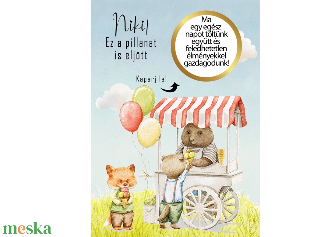 Kaparós sorsjegy egyedi felirat születésnap, évforduló, vicces ajándék - otthon & életmód - papír, írószer - ajándékozás kellékei - ajándék sorsjegy - Meska.hu