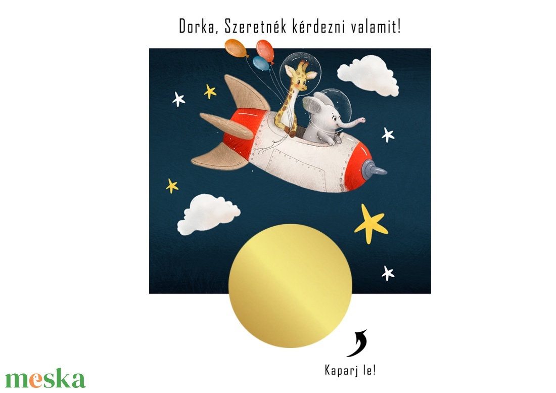 Kaparós sorsjegy egyedi felirat keresztszülő felkérő, vicces ajándék - otthon & életmód - papír, írószer - ajándékozás kellékei - ajándék sorsjegy - Meska.hu