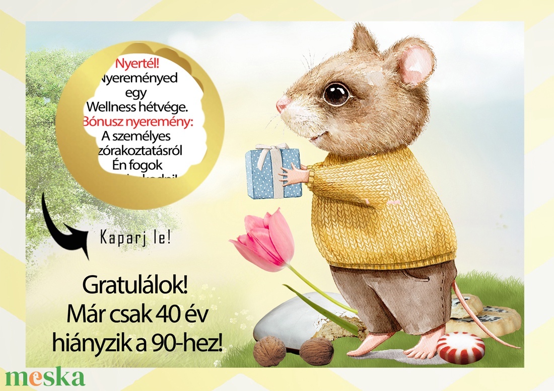 Kaparós sorsjegy egyedi felirat Születésnap Névnap vicces ajándék - otthon & életmód - papír, írószer - ajándékozás kellékei - ajándék sorsjegy - Meska.hu