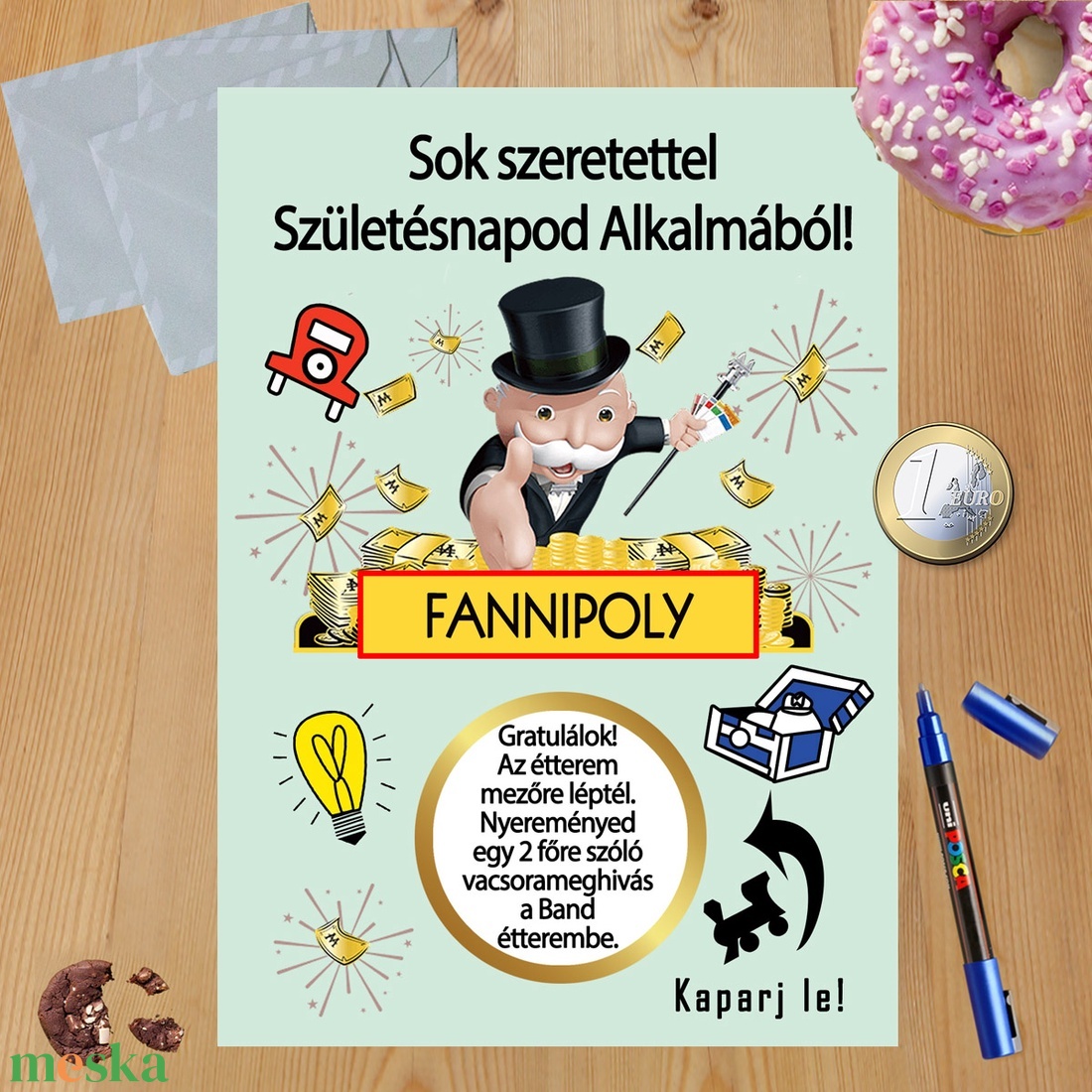 Kaparós sorsjegy egyedi felirat Születésnap Monopoly - otthon & életmód - papír, írószer - ajándékozás kellékei - ajándék sorsjegy - Meska.hu Kaparós sorsjegy egyedi felirat Születésnap Monopoly - otthon & életmód - papír, írószer - ajándékozás kellékei - ajándék sorsjegy - Meska.hu