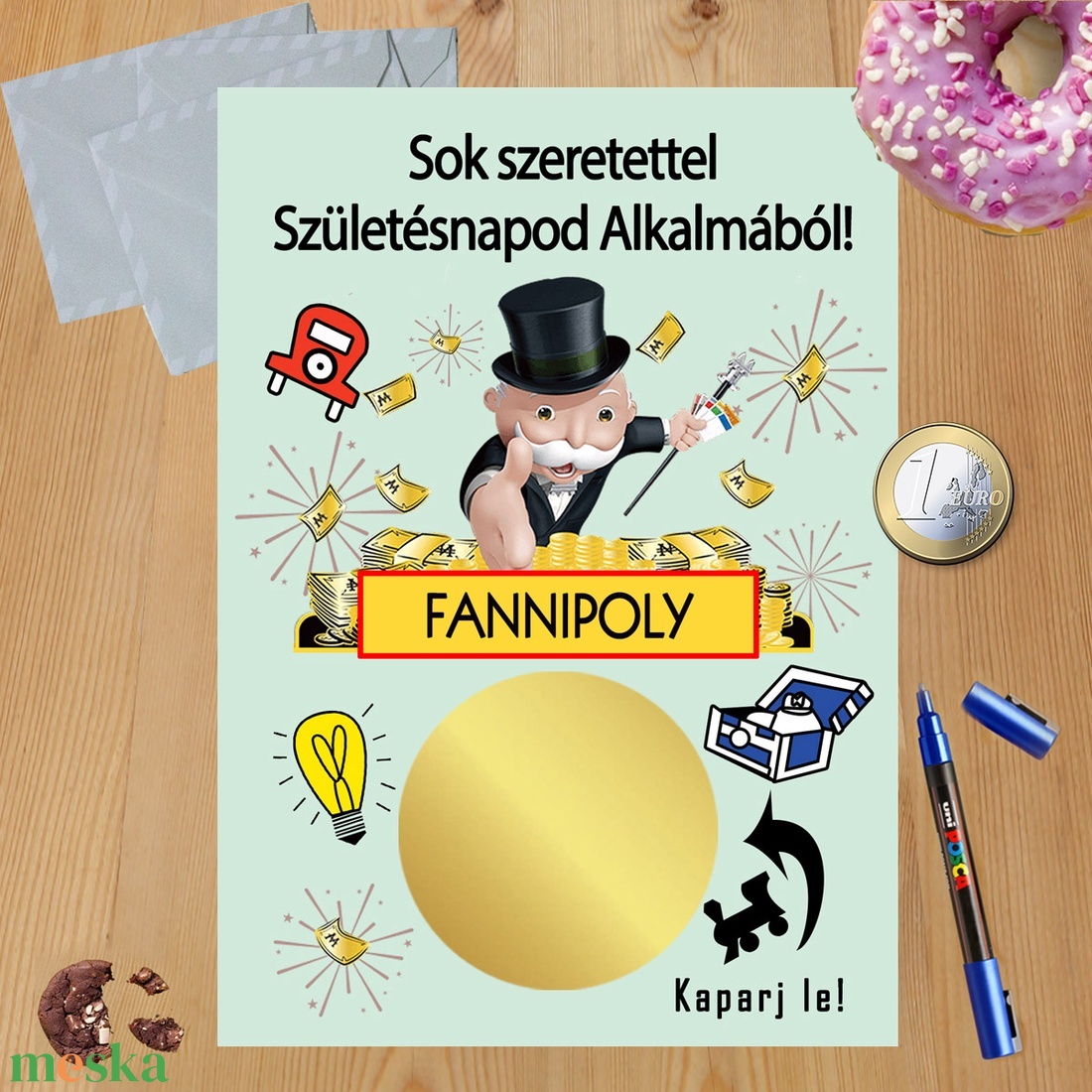 Kaparós sorsjegy egyedi felirat Születésnap Monopoly - otthon & életmód - papír, írószer - ajándékozás kellékei - ajándék sorsjegy - Meska.hu Kaparós sorsjegy egyedi felirat Születésnap Monopoly - otthon & életmód - papír, írószer - ajándékozás kellékei - ajándék sorsjegy - Meska.hu