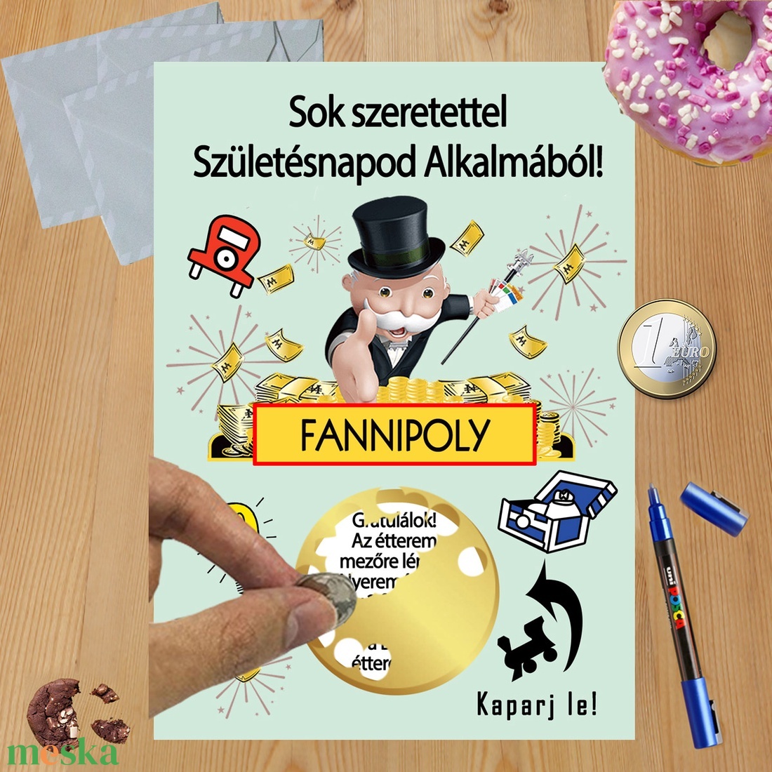 Kaparós sorsjegy egyedi felirat Születésnap Monopoly - otthon & életmód - papír, írószer - ajándékozás kellékei - ajándék sorsjegy - Meska.hu Kaparós sorsjegy egyedi felirat Születésnap Monopoly - otthon & életmód - papír, írószer - ajándékozás kellékei - ajándék sorsjegy - Meska.hu