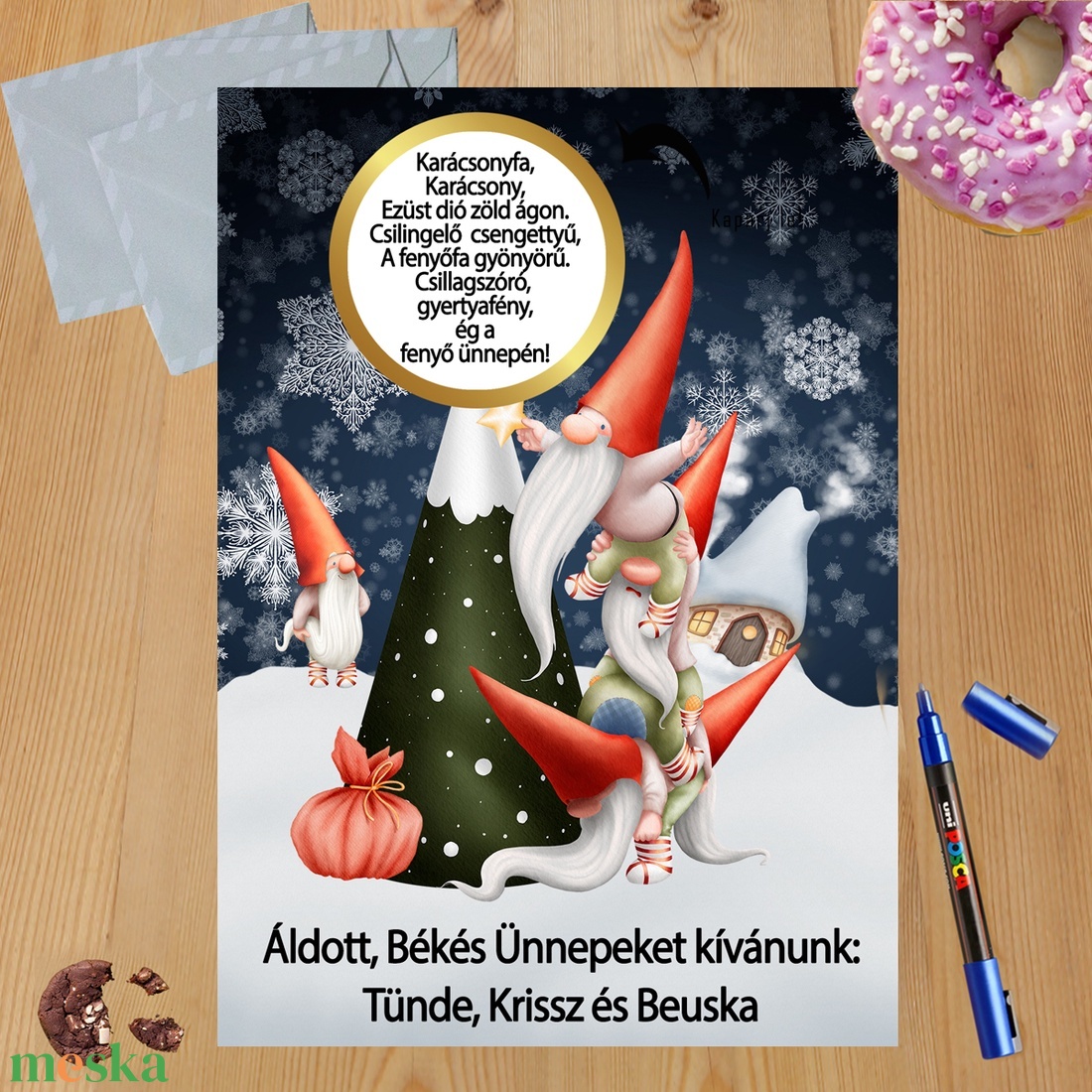 Karácsonyi kaparós sorsjegy egyedi felirat vicces ajándék - otthon & életmód - papír, írószer - ajándékozás kellékei - ajándék sorsjegy - Meska.hu