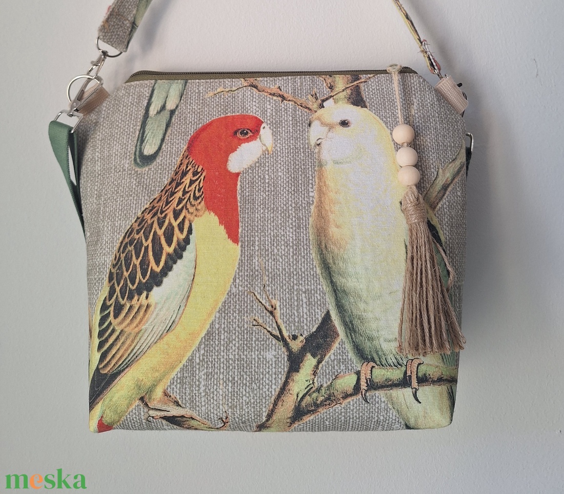 Papagáj táska - táska & tok - kézitáska & válltáska - vállon átvethető táska - Meska.hu