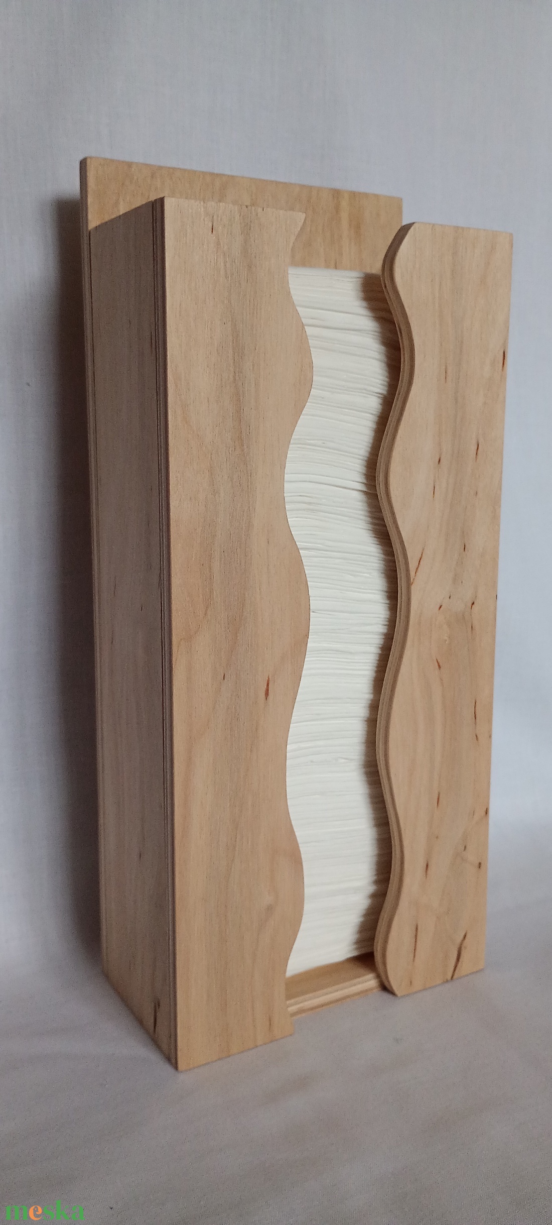 Natur fa  zsebkendőtartó - otthon & életmód - tárolás & rendszerezés - zsebkendőtartó - Meska.hu