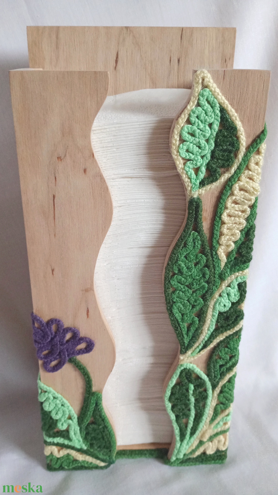 Zsálya gyógynövényes fa zsebkendőtartó - otthon & életmód - tárolás & rendszerezés - zsebkendőtartó - Meska.hu