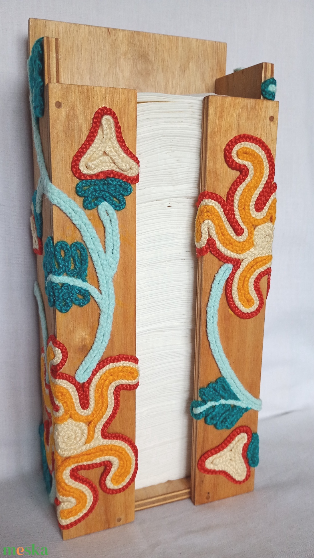 Virágos inda fa zsebkendőtartó - otthon & életmód - tárolás & rendszerezés - zsebkendőtartó - Meska.hu