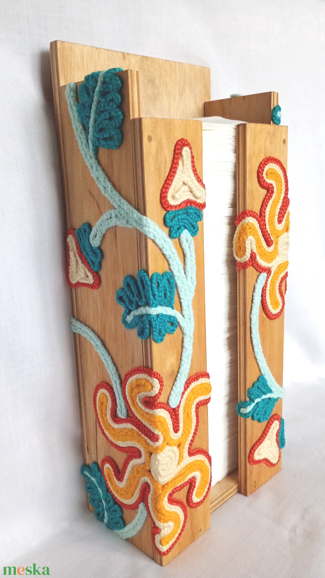 Virágos inda fa zsebkendőtartó - otthon & életmód - tárolás & rendszerezés - zsebkendőtartó - Meska.hu