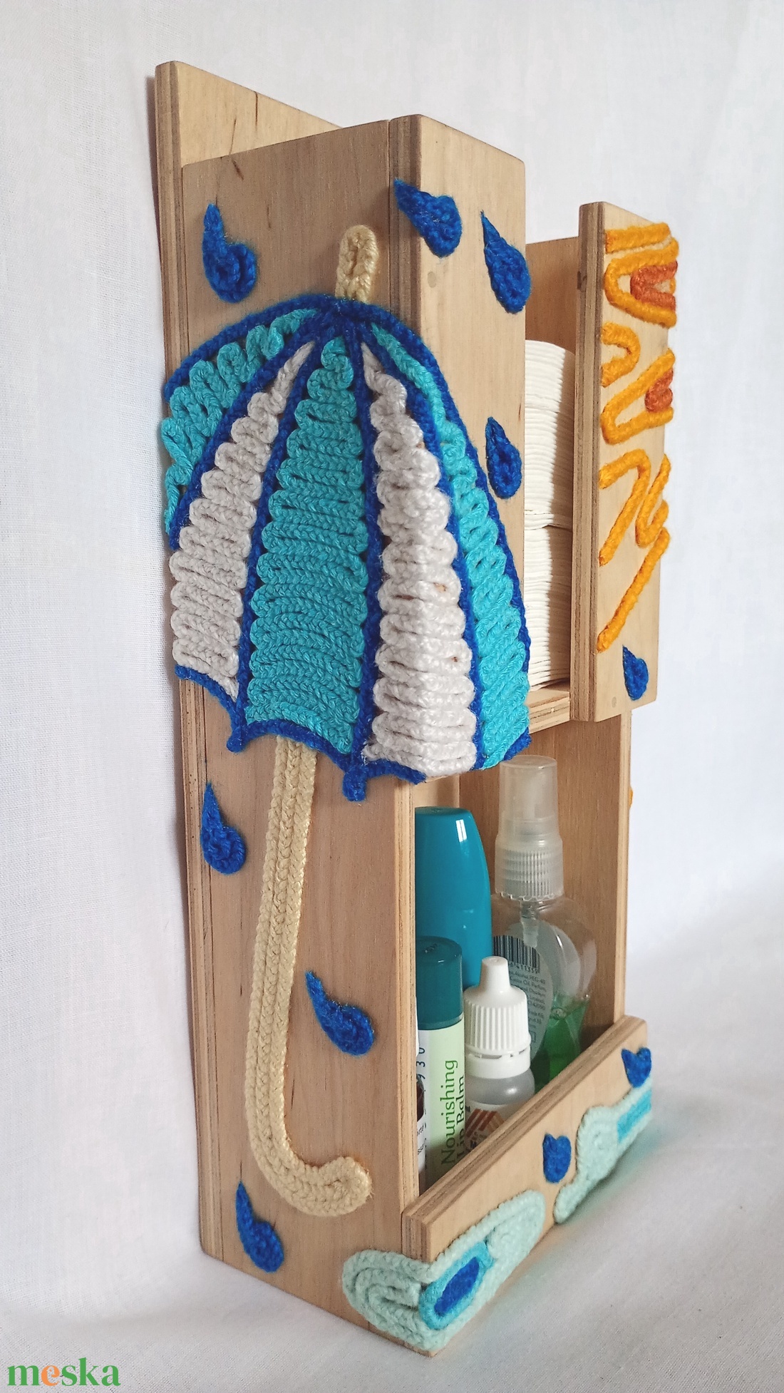 Napos esős fa zsebkendőtartó és gyógyszertároló - otthon & életmód - tárolás & rendszerezés - zsebkendőtartó - Meska.hu