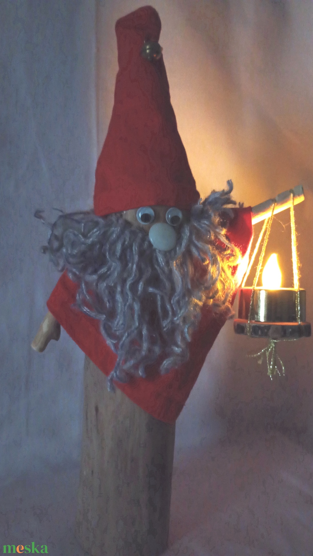 Fa álló manó világító mécsessel - otthon & életmód - dekoráció - manók - Meska.hu