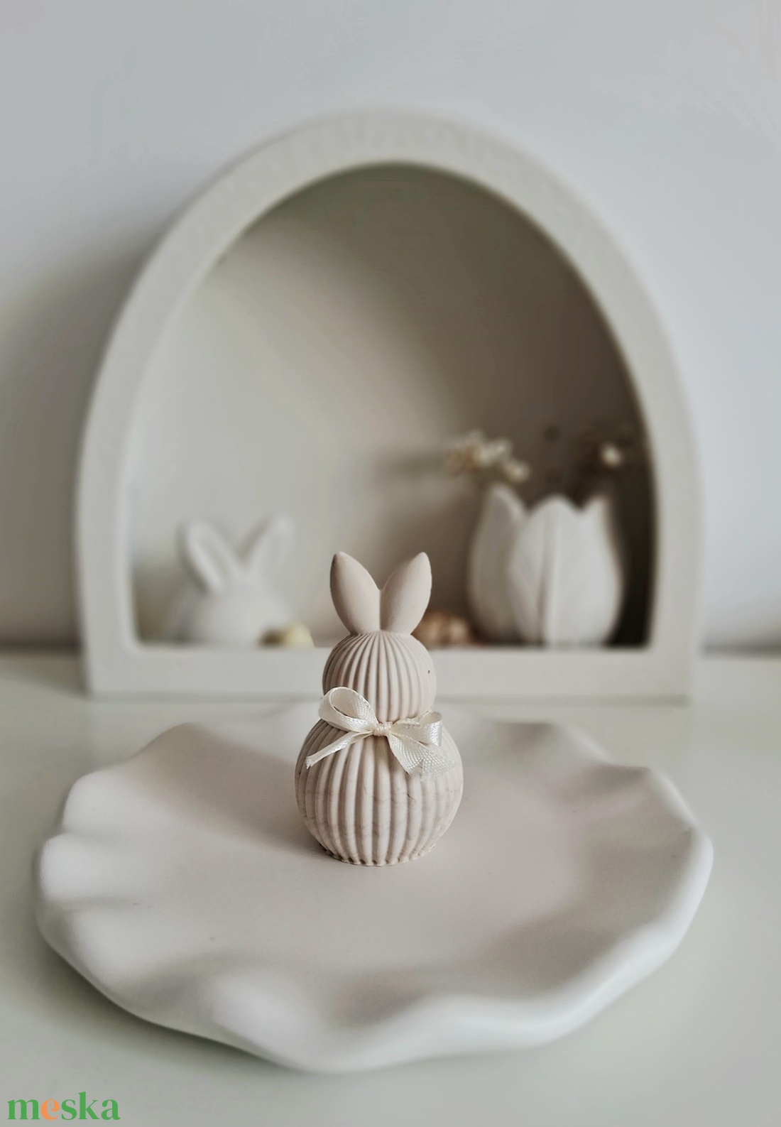 Nyuszis asztaldísz - ünnepi díszek, dekorációk - húsvéti díszek és dekorációk - húsvéti asztaldíszek - Meska.hu