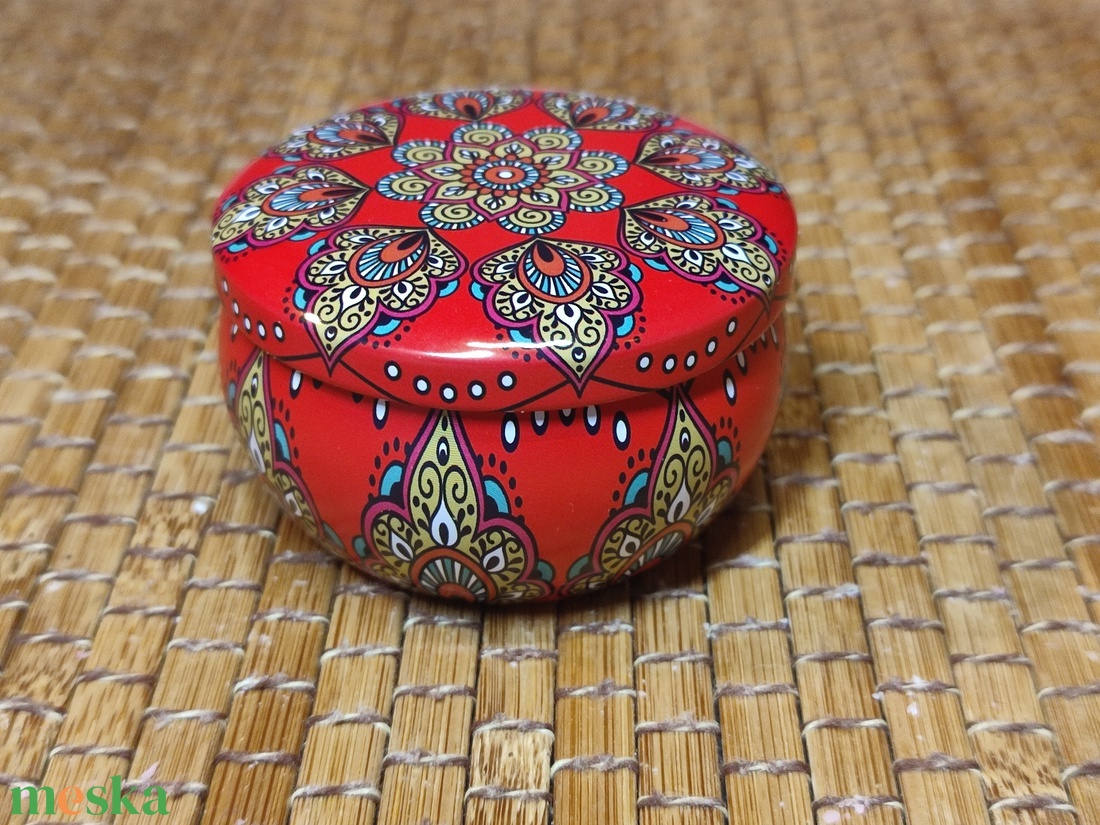 Mandala mintás illatgyertya fedeles tégelyben - otthon & életmód - gyertya, illat, aroma - gyertya - Meska.hu