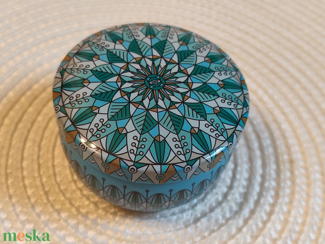 Mandala mintás illatgyertya fedeles tégelyben - otthon & életmód - gyertya, illat, aroma - gyertya - Meska.hu