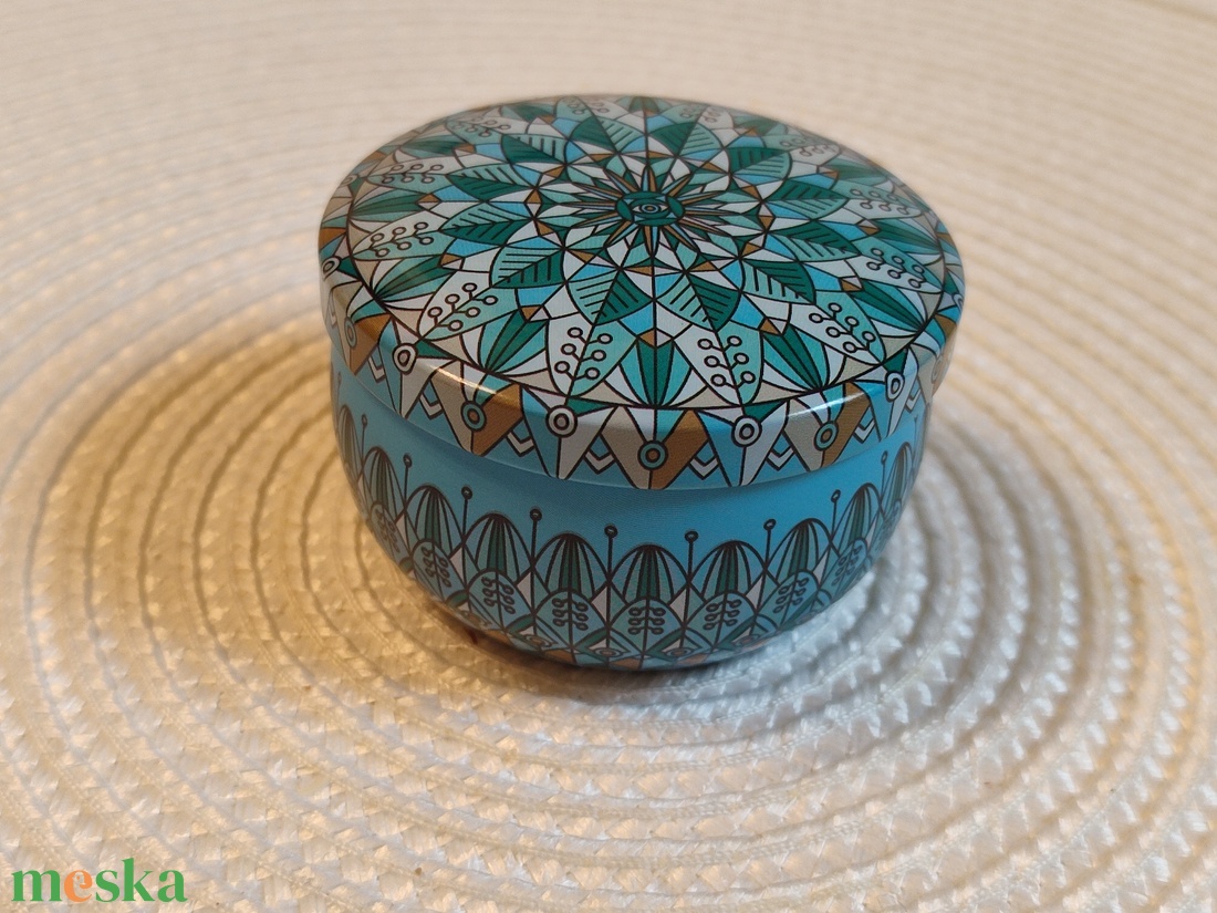 Mandala mintás illatgyertya fedeles tégelyben - otthon & életmód - gyertya, illat, aroma - gyertya - Meska.hu