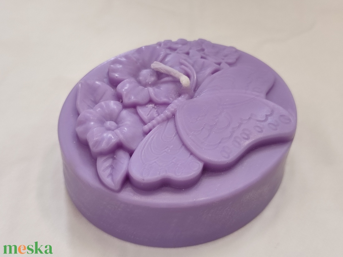  Pillangós virágos gyertya - otthon & életmód - gyertya, illat, aroma - aromalámpa - Meska.hu