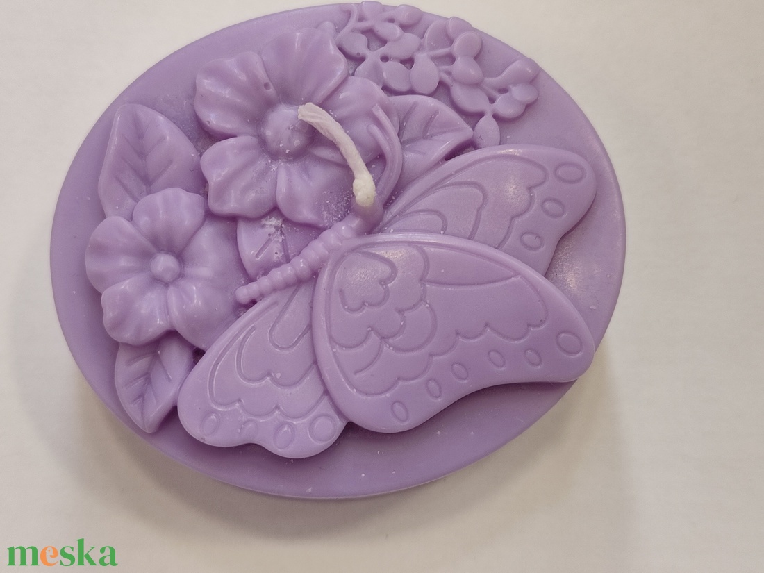  Pillangós virágos gyertya - otthon & életmód - gyertya, illat, aroma - aromalámpa - Meska.hu