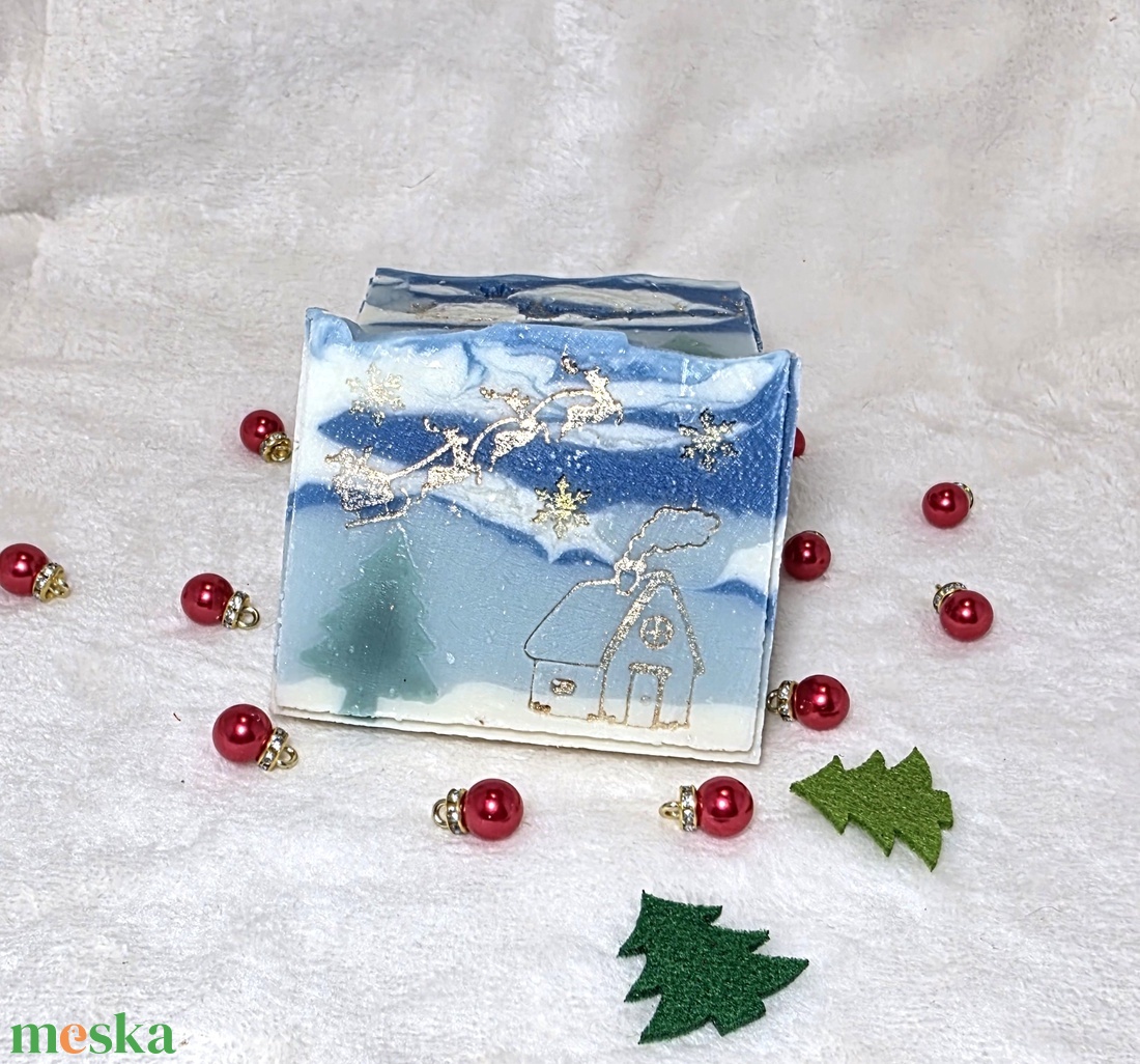 Téli táj-rizsolajos szappan - szépségápolás - szappan & fürdés - kézműves szappan - Meska.hu