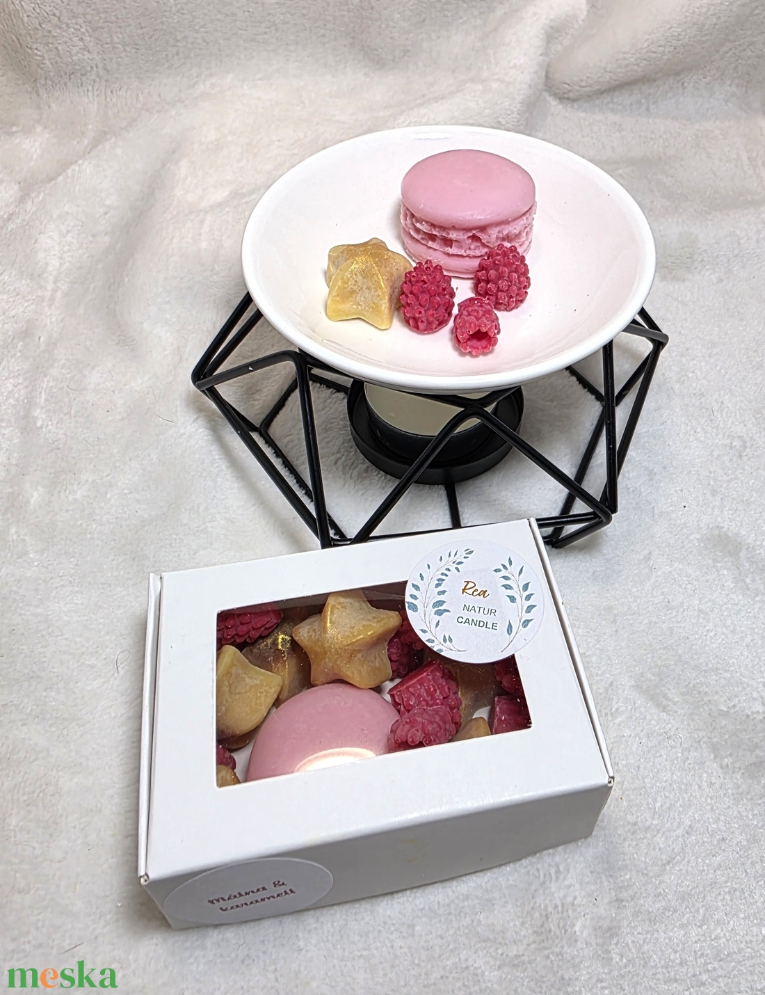 Málna-Karamell illatviasz - otthon & életmód - gyertya, illat, aroma - illatviasz - Meska.hu