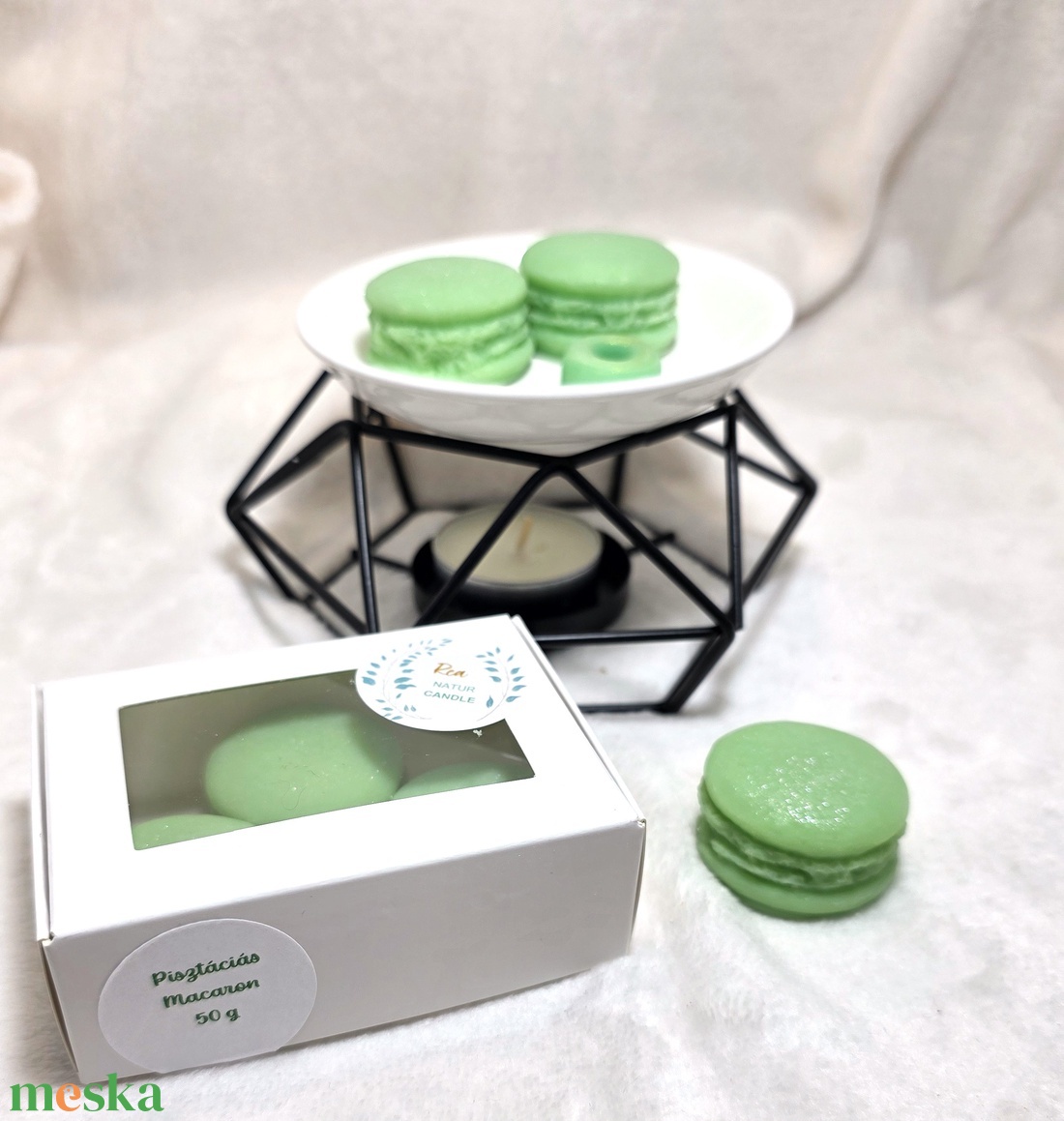 Pisztáciás macaron illatviasz - otthon & életmód - gyertya, illat, aroma - illatviasz - Meska.hu