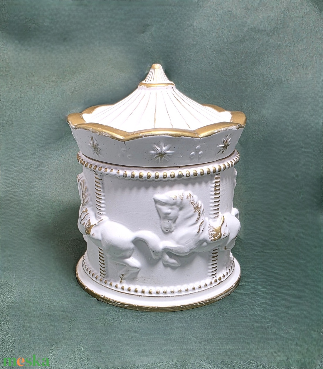 Illatgyertya körhinta kerámiában - otthon & életmód - gyertya, illat, aroma - gyertya - Meska.hu