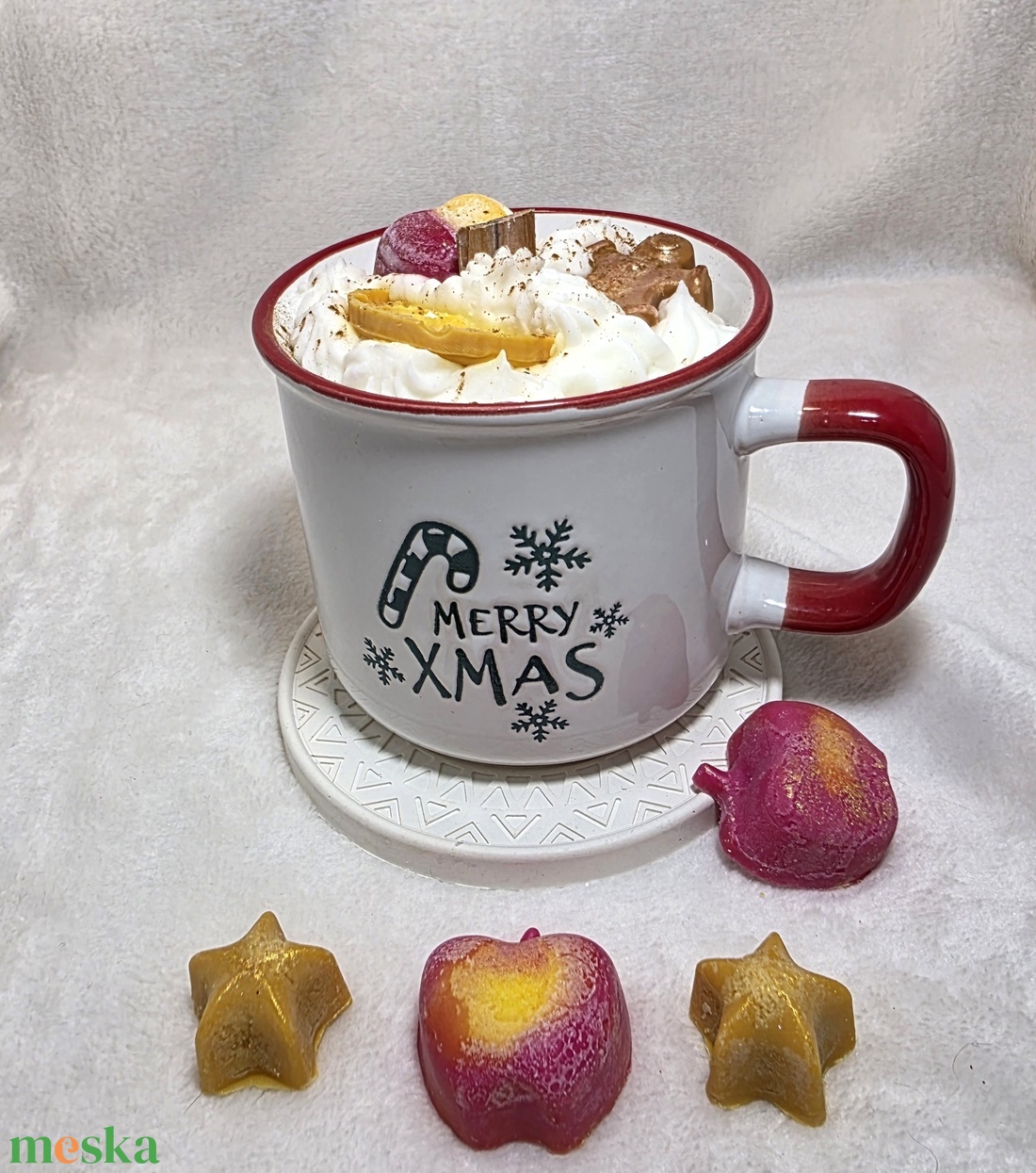 Fűszeres sült alma illatgyertya bögrében - otthon & életmód - gyertya, illat, aroma - gyertya - Meska.hu