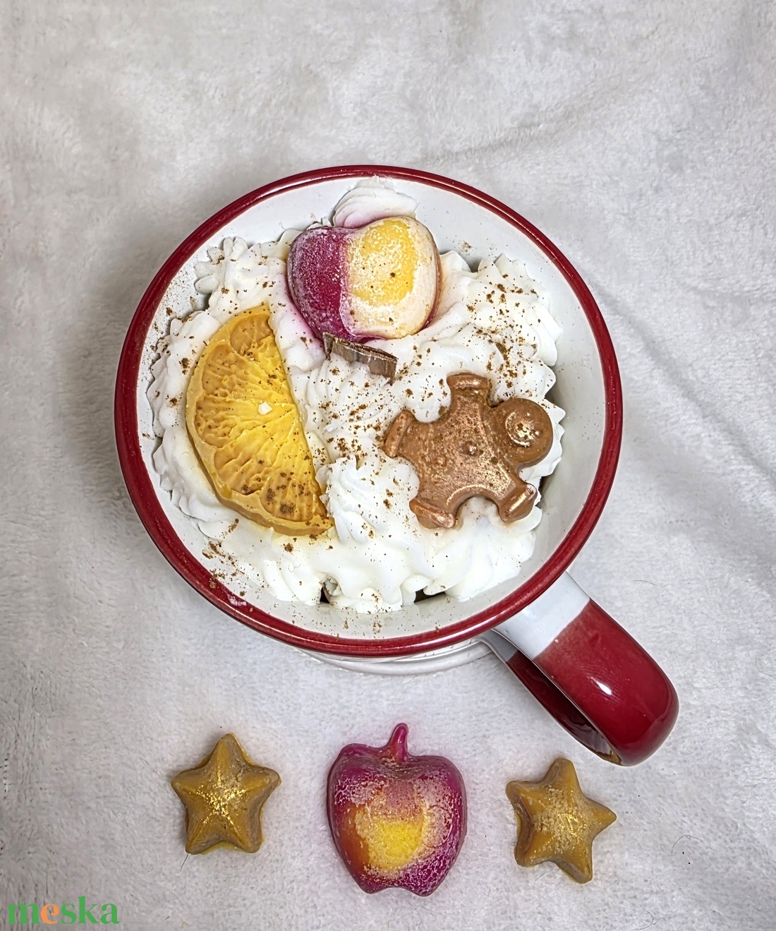 Fűszeres sült alma illatgyertya bögrében - otthon & életmód - gyertya, illat, aroma - gyertya - Meska.hu