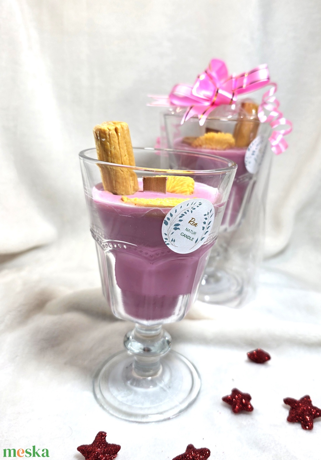 Forralt bor szójaviasz illatgyertya pohárban - otthon & életmód - gyertya, illat, aroma - gyertya - Meska.hu