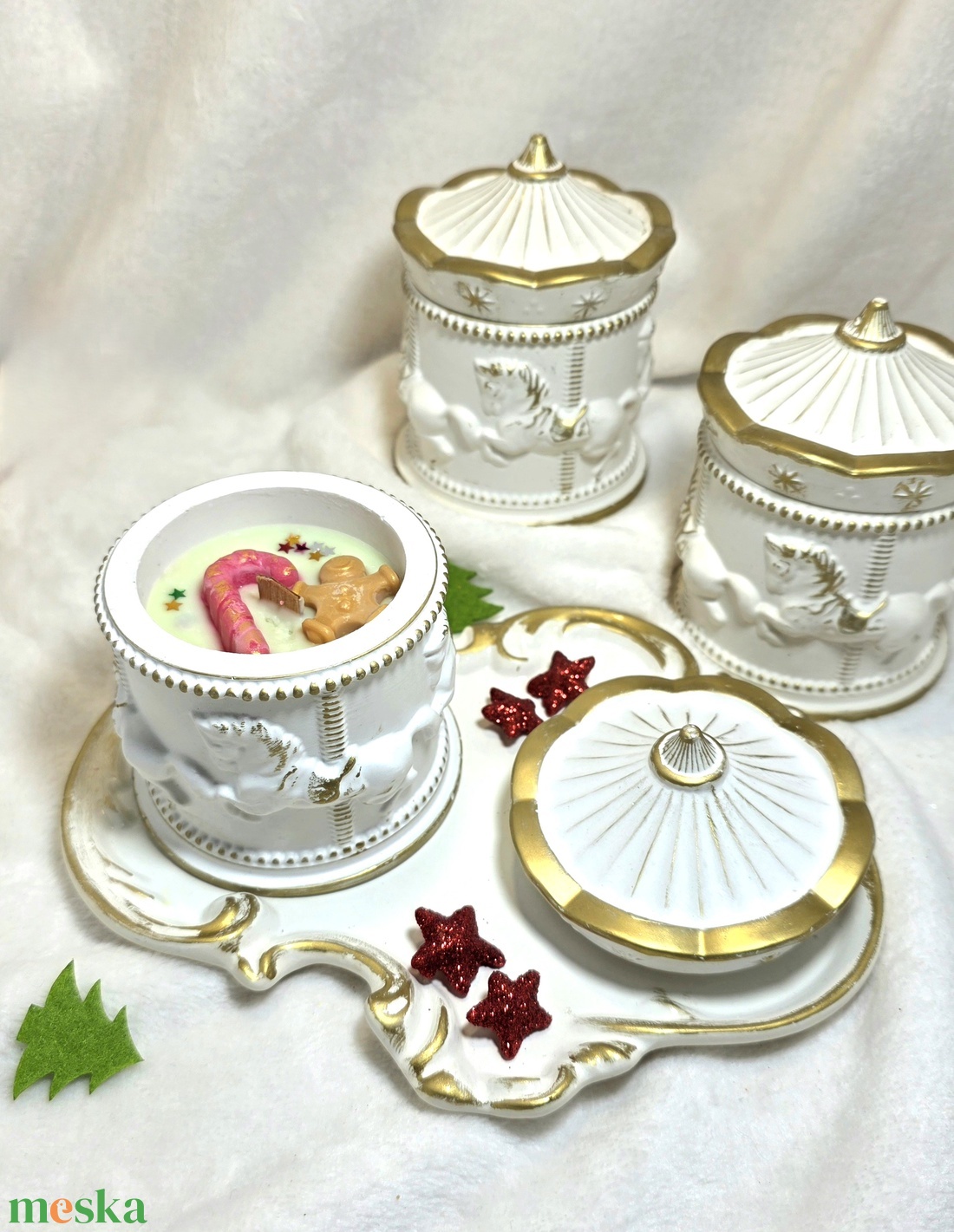 Illatgyertya körhinta kerámiában - otthon & életmód - gyertya, illat, aroma - gyertya - Meska.hu