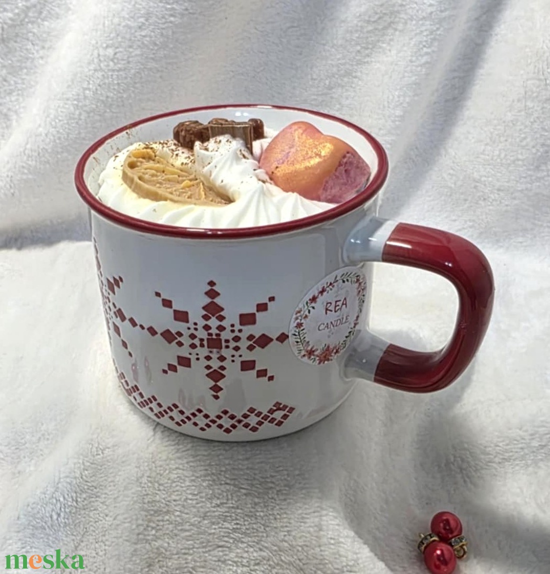 Fűszeres sült alma illatgyertya bögrében - otthon & életmód - gyertya, illat, aroma - gyertya - Meska.hu