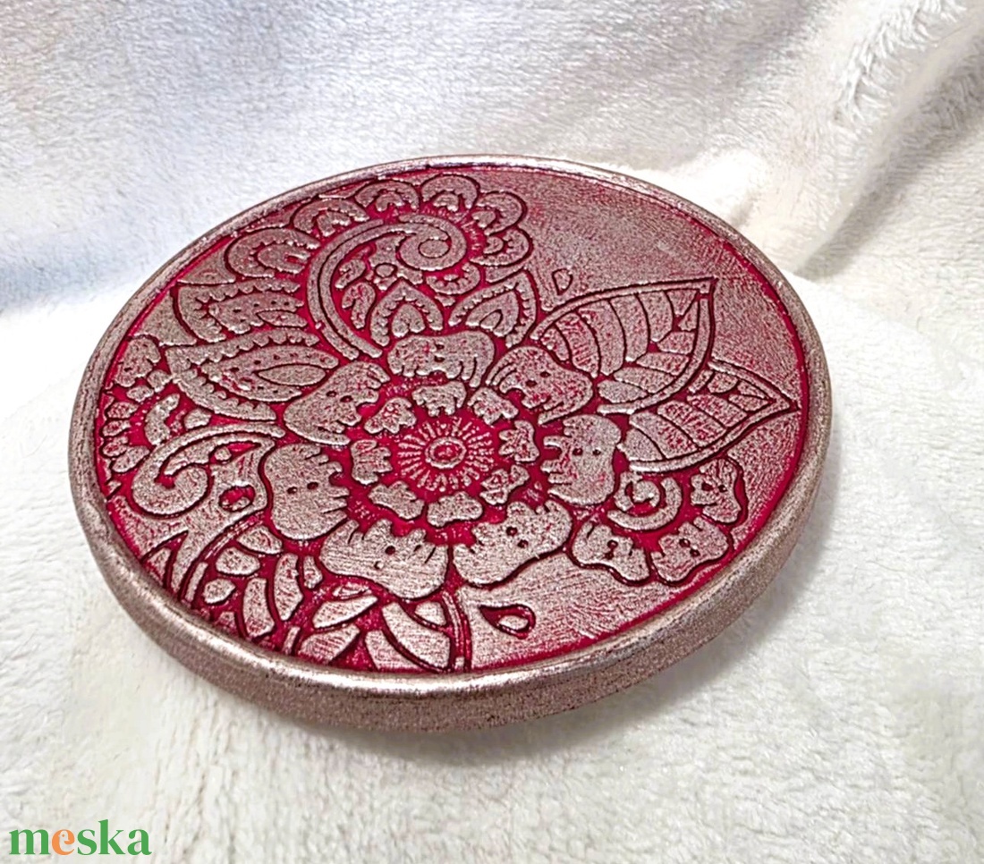 Mandala gyertyaalátét-Mályva - otthon & életmód - gyertya, illat, aroma - mécses és mécsestartó - Meska.hu