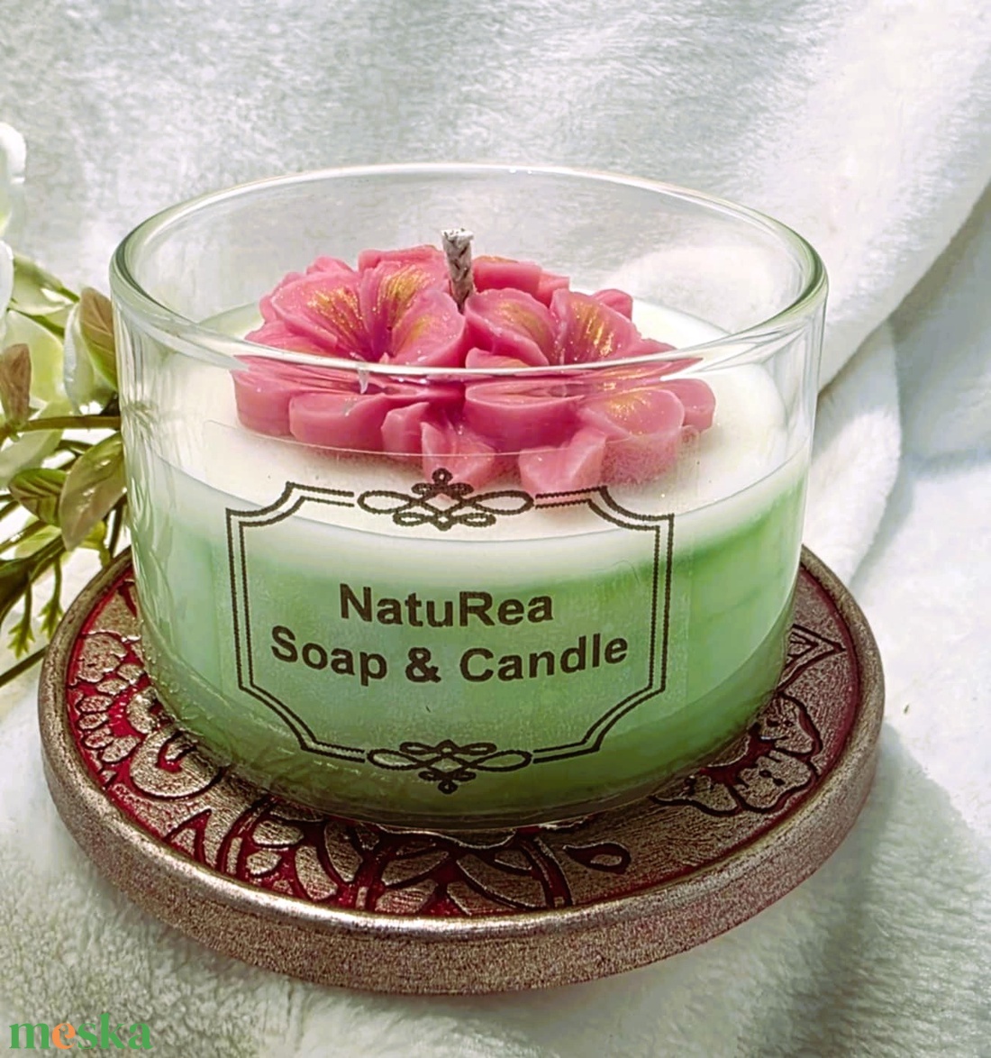 Hortenzia szójaviasz illatgyertya - otthon & életmód - gyertya, illat, aroma - gyertya - Meska.hu